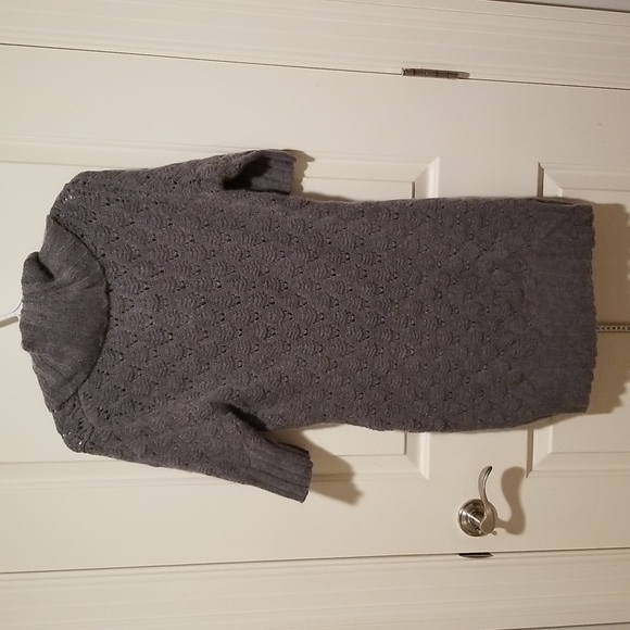 NWOT Cynthia Rowley size L long body, short sleeve sweater medium gray - Picture 5 of 7
